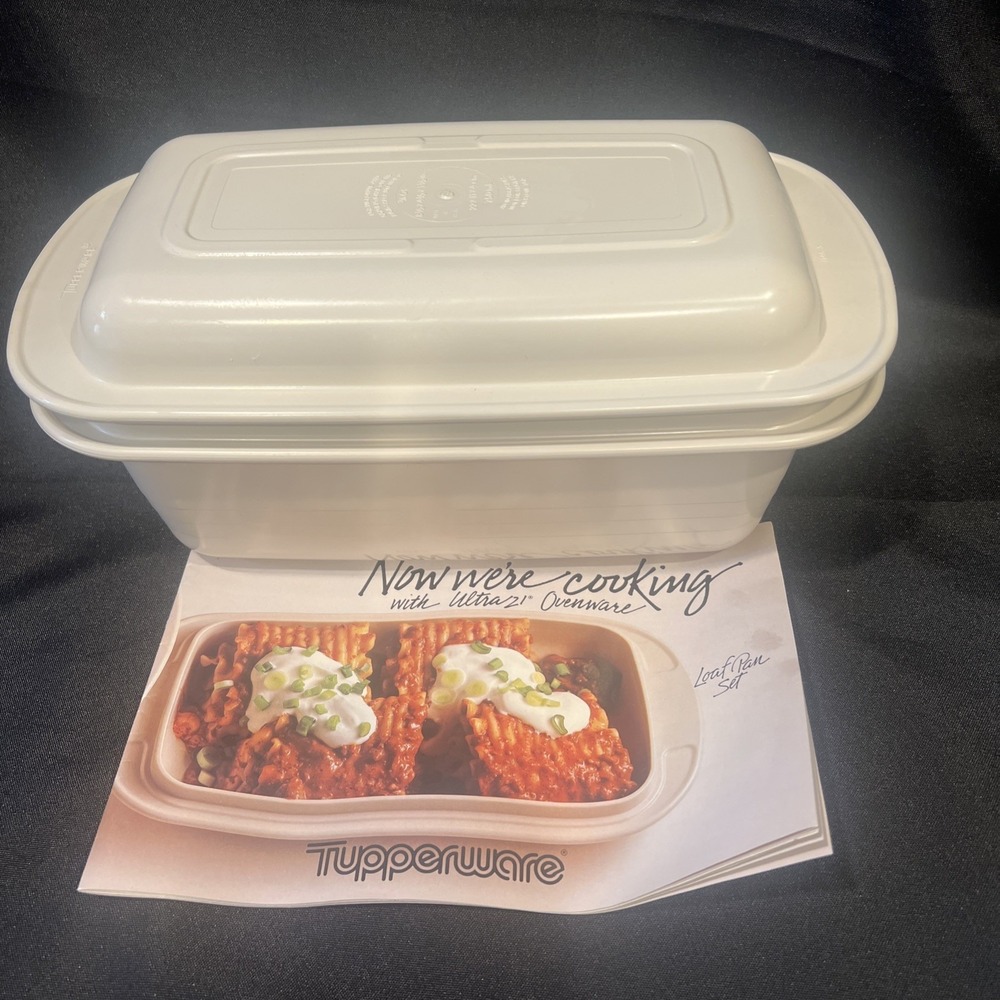 TUPPERWARE USA VINTAGE ULTRA 21 OVENWARE LOAF PAN Set Of 2 - New NOS